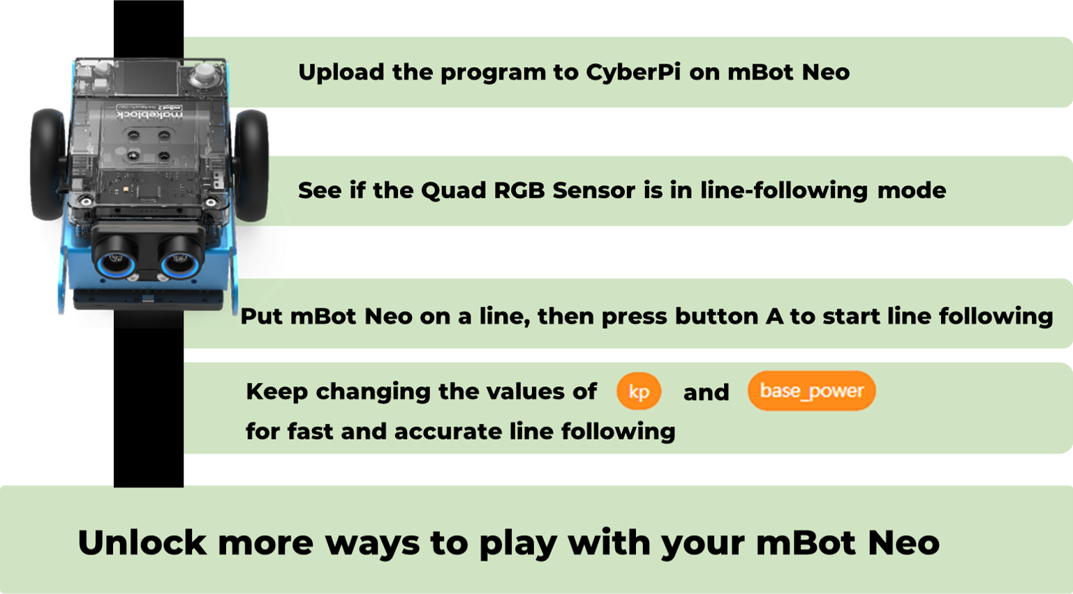 mBot Neo line following