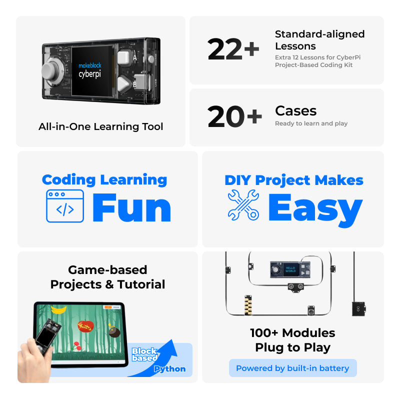 Makeblock CyberPi: Educational Electronics Kits for Beginners to Learn Programming